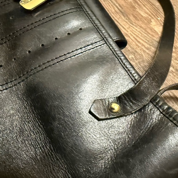 Banana Republic EUC Black Leather Tote Bag - Picture 9 of 16